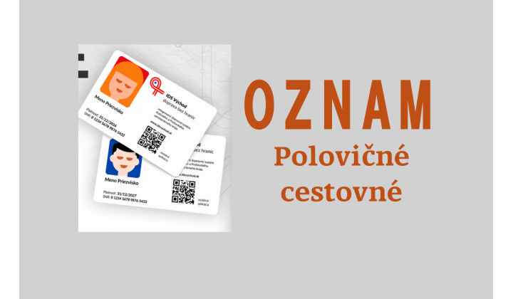 Polovičné cestovné od 12.10.2026